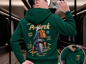 Stylish Solid Printed Cotton Hoodie